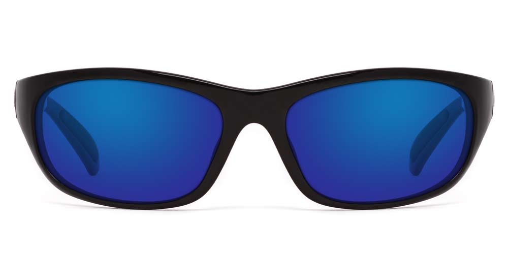 Best Polarized Prescription Sunglasses | 100% UVA + UVB | Carabelle RX Glossy Black / Polarized Gray with Silver Mirror (+$40)