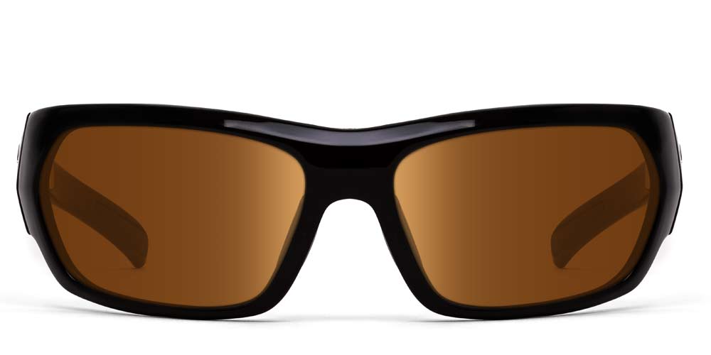Prescription Polarized Sunglasses for Men | Polarized Prescription | Nolin II Glossy Black / Polarized Copper