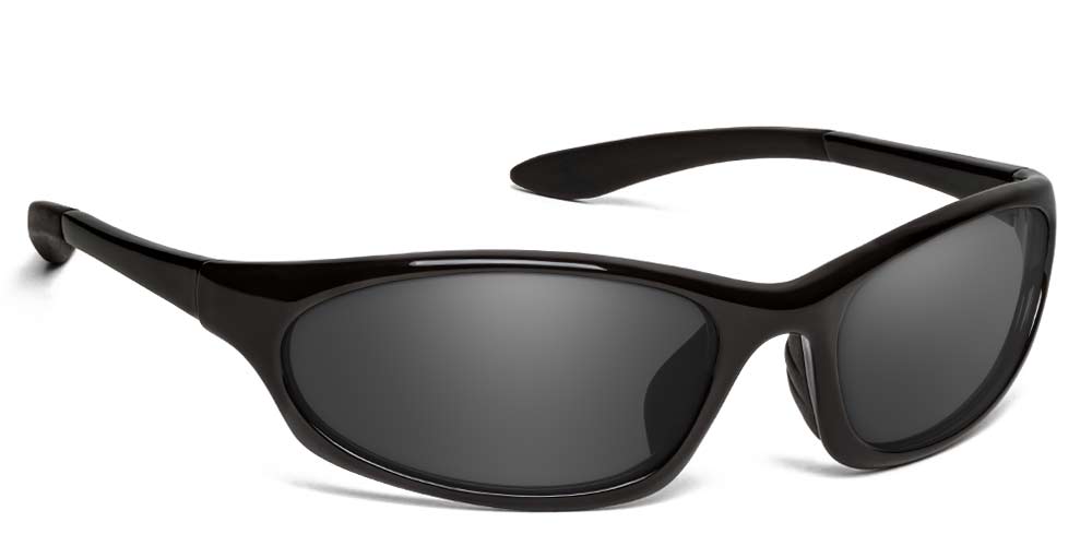 in Style Eyes Del Mar Polarized Wrap Nearly Invisible Line Bifocal Sunglass Readers/Glossy Black/1.50 Strength