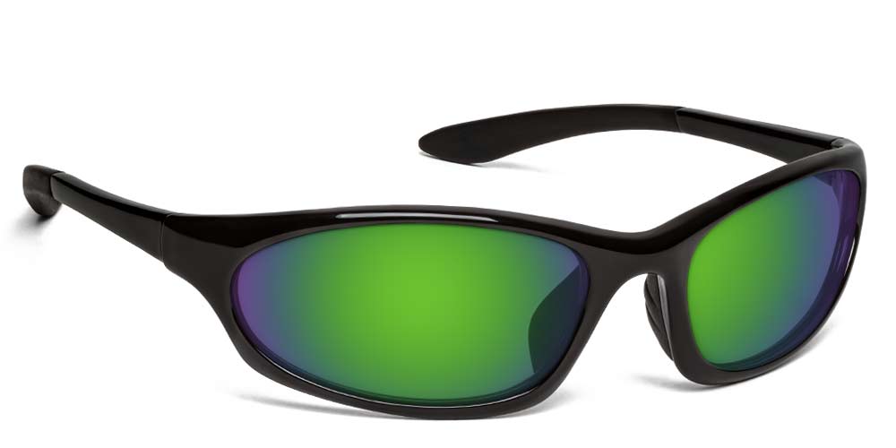 ONOS Grand Lagoon Green Mirror Polarized Black Frame Sunglasses