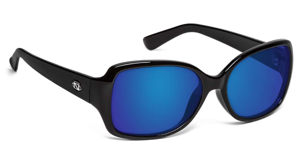 Sierra | Polarized Bifocal Reader Sunglasses | ONOS Sunglasses Polarized Amber with Blue Mirror / +2.50 / Glossy Black