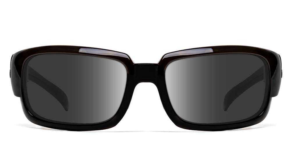Best Polarized Bifocal Sunglasses | Bifocal Reader | Araya-Non-RX Polarized Amber with Blue Mirror / +2.50 / Glossy Black